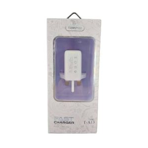 شارژر 20W ترانیو مدل T-A13 دو پورت USB/PD _ شارژر 20W ترانیو مدل T-A13 دو پورت USB/PD