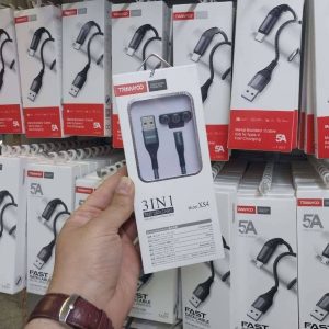 کابل سه سر کنف چرمی مگنتی ترانیو مدل X-S4 _ کابل سه سر کنف چرمی مگنتی ترانیو مدل X-S4