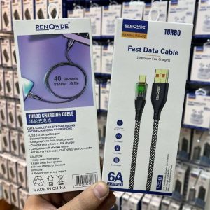 کابل تایپ سی کنفی ثانیه شمار renowde مدل RCA02 _ کابل تایپ سی کنفی ثانیه شمار renowde مدل RCA02
