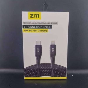 کابل تایپ سی لایتنینگ کنف چرمی Z.M STRONG _ کابل تایپ سی لایتنینگ کنف چرمی Z.M STRONG
