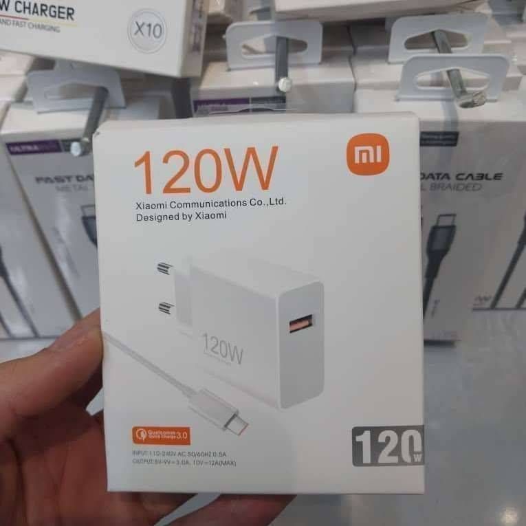 ست شارژر و کابل شیائومی 120w ثانیه شمار _ ست شارژر و کابل شیاومی 120W  ثانیه شمار